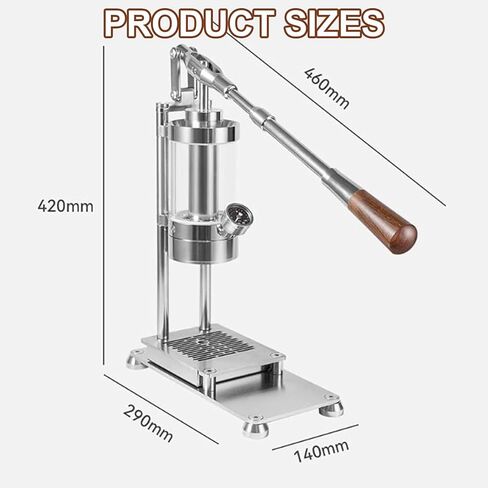Manual Lever Portable Espresso Maker, Stainless Steel Coffee Maker, 1-16bar Pressure, 58mm Brew Head, Adjustable Pre-extraction Time, For Cappuccino, Latte, Macchiato in Kuwait