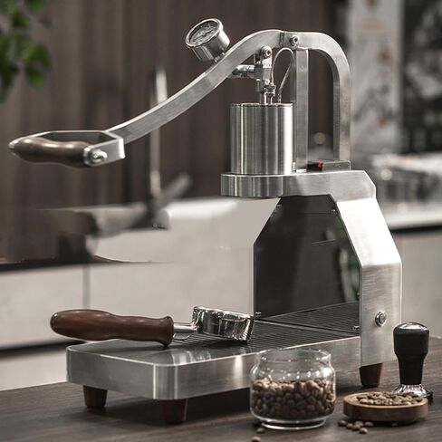 Manual Espresso Machine, Portable Hand-Press Coffee Maker with Pressure Lever, Pid Temperature Control for Home and Outdoor Use in Kuwait