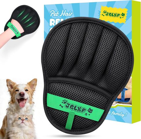 Upgraded Pet Hair Removal Glove for Dogs & Cats, Electrostatic Five-Finger Hair Remover for Furniture, Couch, Carpet, Clothing& Car Seat, 1Pcs Reusable Magic Brush Pet Hair Remover Tool (Black) in Saudi Arabia