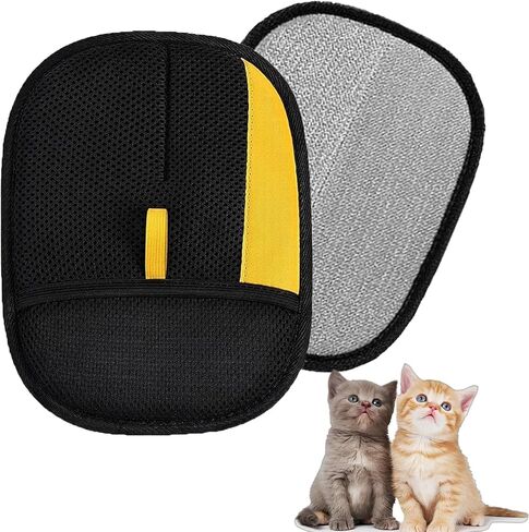 Pet Hair Removal Glove, Newly Upgraded Electrostatic Gloves Pet Hair for Dogs & Cats, Washable and Reusable Hair Remover Tool for Carpet, Curtain, Clothing, Couch, Car Seat - 1 Pcs in Kuwait