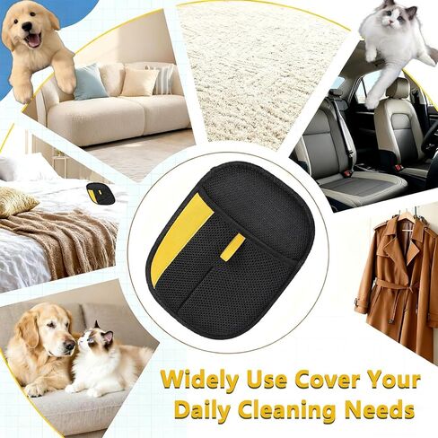 Pet Hair Removal Glove, Newly Upgraded Electrostatic Gloves Pet Hair for Dogs & Cats, Washable and Reusable Hair Remover Tool for Carpet, Curtain, Clothing, Couch, Car Seat - 1 Pcs in Kuwait