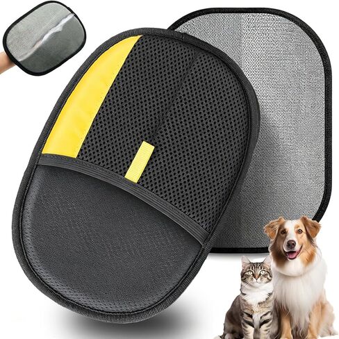 Pet Hair Removal Glove for Dogs & Cats, Newly Upgraded Reusable Electrostatic Pet Hair Glove, Magic Brush Pet Hair Remover Tool for Clothing, Couch, Carpet, Car Seat in Kuwait