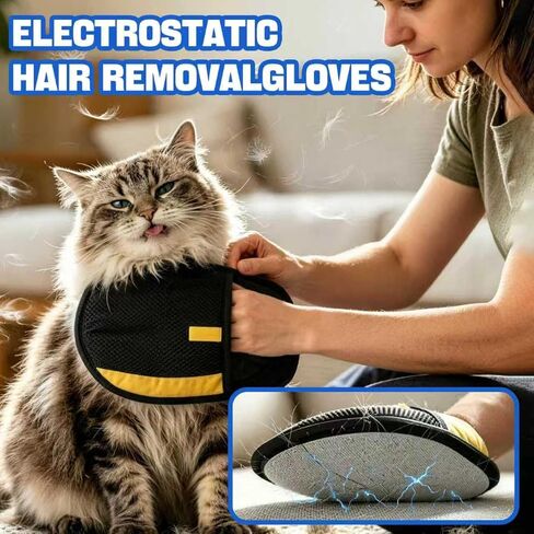 Pet Hair Removal Glove for Dogs & Cats, Newly Upgraded Reusable Electrostatic Pet Hair Glove, Magic Brush Pet Hair Remover Tool for Clothing, Couch, Carpet, Car Seat in Kuwait