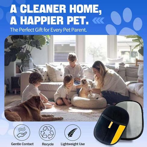 Pet Hair Removal Glove for Dogs & Cats, Newly Upgraded Reusable Electrostatic Pet Hair Glove, Magic Brush Pet Hair Remover Tool for Clothing, Couch, Carpet, Car Seat in Kuwait