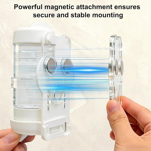Magnetic Hamster Water Bottle Holder with 80ml Water Bottle & Feeding Bowl, Adjustable Height & Drop-Resistant, for Hamsters Gerbils Mice Small Pets（1.8in X 2.4 in X 3.9 in） in Kuwait