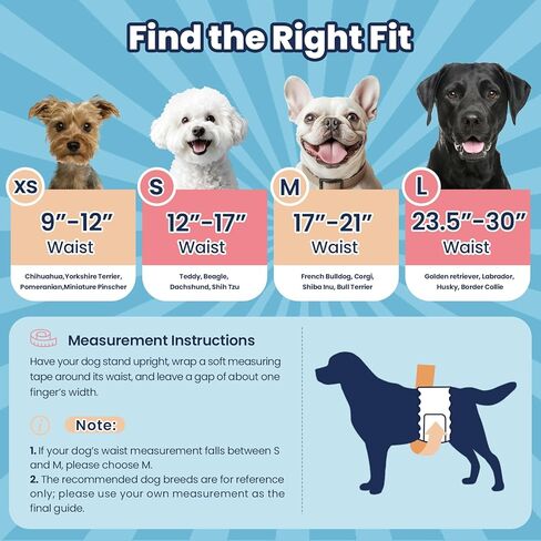 Disposable Dog Diapers Male M, Breathable Male Dog Wraps with Color Change Strip, Durable Belly Bands for Male Dogs Medium Breeds in Saudi Arabia
