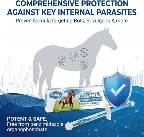 6-Pack Ivermectin Horse Paste 1.87% – Apple Flavored Oral Dewormer for Horses in Kuwait