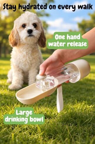 Makuna Dog Water Bottle – Portable Leak-Proof Pet Water Dispenser with Built-in Bowl for Walking, Hiking & Travel in Kuwait
