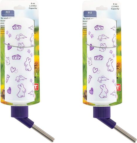 Lixit Weather Resistant Water Bottles for Rabbits, Ferrets, Guinea Pigs, Rats, Mice and Other Small Animals. (8 Ounce Pack of 2) in Saudi Arabia