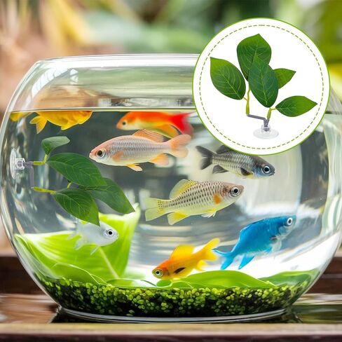 3 Pcs Betta Fish Leaf Pad, Betta Leaf Hammock Fish Tank Decorations Aquarium Decor Simulating The Natural Habitat for Sleeping Resting Hiding Playing Breeding with Plastic Suction Cup in Kuwait