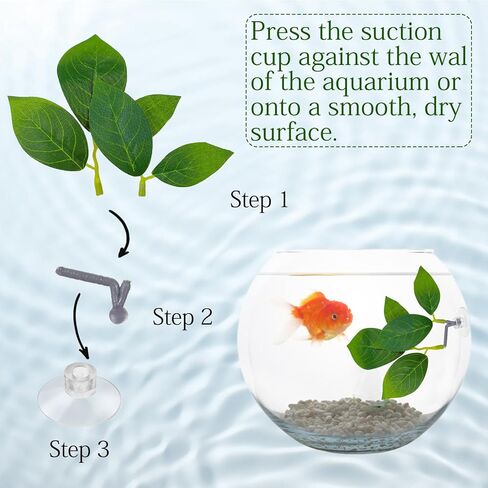 3 Pcs Betta Fish Leaf Pad, Betta Leaf Hammock Fish Tank Decorations Aquarium Decor Simulating The Natural Habitat for Sleeping Resting Hiding Playing Breeding with Plastic Suction Cup in Kuwait