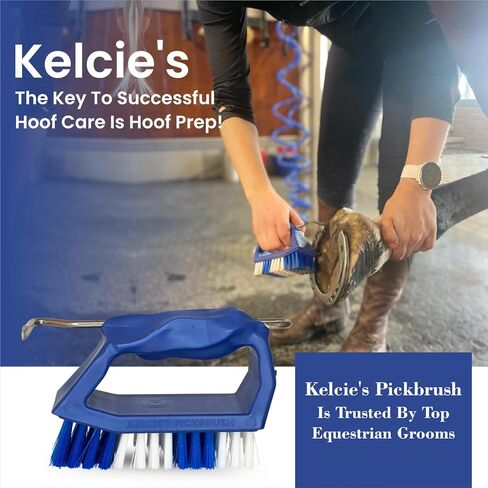 Kelcie’s Horse Care Essentials Bundle - Pumpkin Spice Horse Treats (15 lb) with Bucket + Hoof Pick Brush Grooming Tool | Healthy Treats & Easy Hoof Cleaning in Kuwait