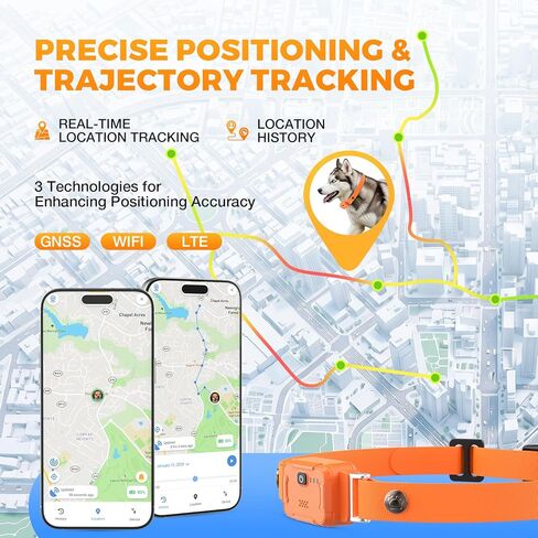 سياج الكلاب اللاسلكي PcEoTllar، نظام سياج طوق الكلاب GPS مع تطبيق مجاني، أسوار غير منتظمة مخصصة، متتبع الكلاب في الوقت الحقيقي، مراقبة النشاط الصحي، للكلاب الصغيرة والمتوسطة والكبيرة in Kuwait