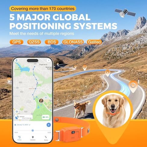 سياج الكلاب اللاسلكي PcEoTllar، نظام سياج طوق الكلاب GPS مع تطبيق مجاني، أسوار غير منتظمة مخصصة، متتبع الكلاب في الوقت الحقيقي، مراقبة النشاط الصحي، للكلاب الصغيرة والمتوسطة والكبيرة in Kuwait