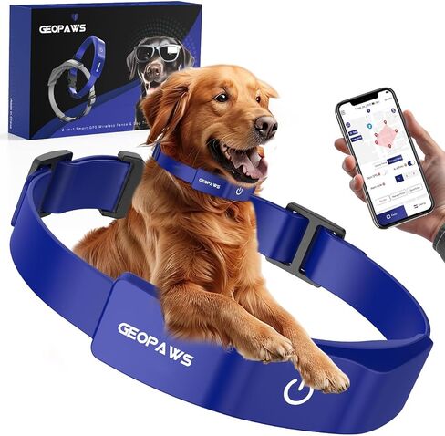 GPS Electric Dog Fence with Free App, Wireless Fence System with Training Collar, Adjustable of Dogs Portable Fence for Outdoor Use, Rechargeable Waterproof Flexiable Collar, (Grey) in Saudi Arabia