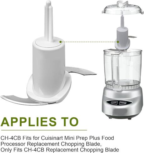 CH-4CB Fit for Cuisinart Mini Prep Plus Food Processor Replacement Chopping Blade, Only Fit CH-4CB Replacement Chopping Blade, Compatible with CH-4, CH-4BK, CH-4DC 4 Cup Chopper/Grinder Chopping Blade in Kuwait