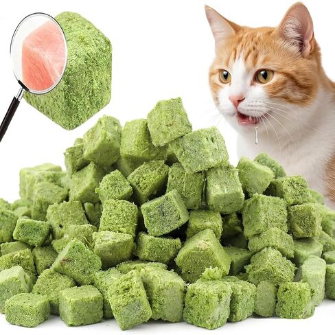60g/2.12oz Cat Toy Cats Grass Treats, Fish Oil Kitten Grass Catnip Stick for Hairball Removal Teeth Cleaning Cats Edible Freeze Dried Kitty Lickable Chew Dental Snack for Indoor Kitty Food in Kuwait