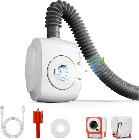 Fan for Smart Litter Boxes, Ultra-quiet Operation, Universal Design Compatible with Most Automatic Litter Boxes in Kuwait