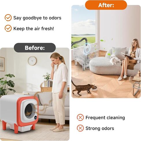 Fan for Smart Litter Boxes, Ultra-quiet Operation, Universal Design Compatible with Most Automatic Litter Boxes in Kuwait