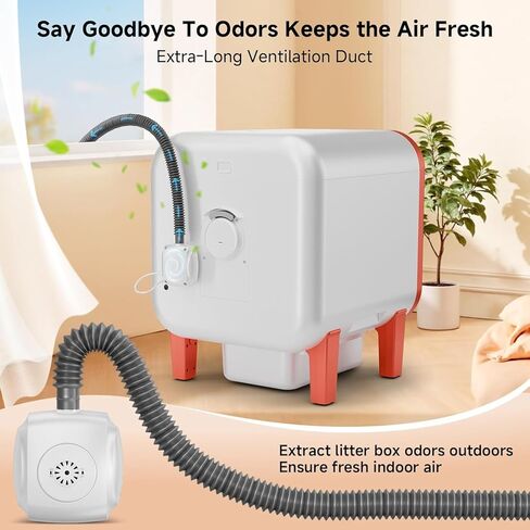 Fan for Smart Litter Boxes, Ultra-quiet Operation, Universal Design Compatible with Most Automatic Litter Boxes in Kuwait