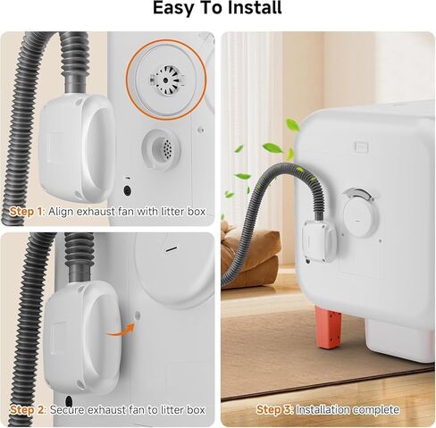 Fan for Smart Litter Boxes, Ultra-quiet Operation, Universal Design Compatible with Most Automatic Litter Boxes in Kuwait