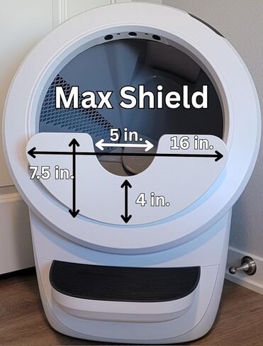 Max Shield for Litter-Robot 4 : Anti-Flicking, One-Piece Design (Black Max Shield) in Kuwait
