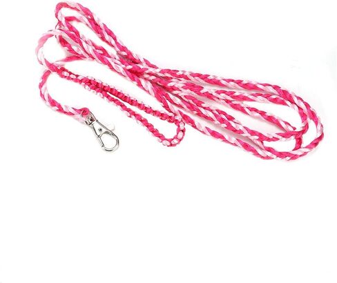 Nylon Soft Comfortable Adjustable Small Pet Leash, Walking Harness with Bell, Pet Leash for Hamster Squirrel Flying Squirrel, 161-181cm (Pink + Rose red) in Saudi Arabia