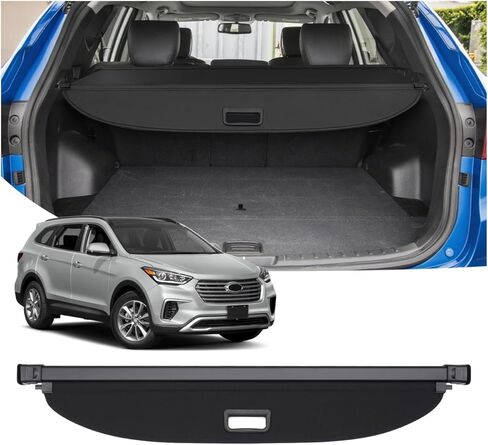Powerty متوافق مع غطاء الشحن Hyundai Santa Fe Sport 2015 2016 2017 2018 غطاء أمان خلفي قابل للسحب أسود (لا يناسب 13-14 Santa Fe Sport) in Kuwait