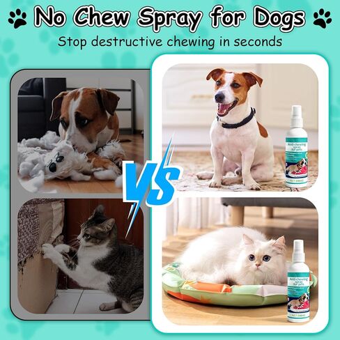 No Chew Spray for Dogs -Bitter Apple Spray for Dogs to Stop Chewing Licking of Furniture, Shoes, Bandages, Dog Training & Behavior Aids Spray, Indoor Outdoor in Kuwait