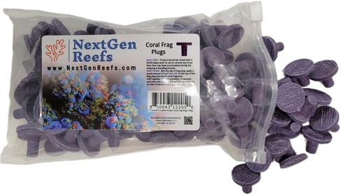 NextGen Reefs® 1 بوصة سدادة سيراميك كورالاين أرجوانية مرجانية 100 قطعة + جل غراء الشعاب المرجانية NGR in Kuwait