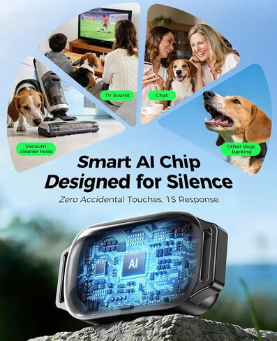 Rojeco 2 في 1 طوق صدمات للكلاب وطوق لحاء الكلاب - طوق كلب عن بعد بطول 3300 قدم مع مقاومة للماء IPX7 وأوضاع صوت الصفير/الاهتزاز/الصدمات وإضاءة LED، طوق ذكي مضاد للنباح للكلاب الصغيرة والمتوسطة والكبيرة in Kuwait