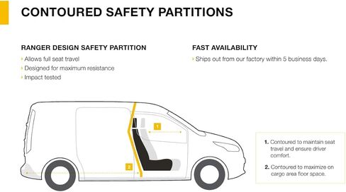 Ranger Design Composite Safety Partition for RAM ProMaster, Solid Contoured, 3310-RP in Kuwait