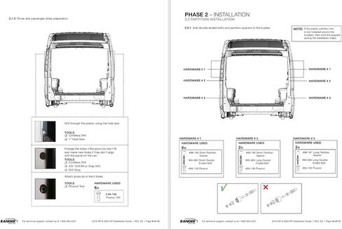 Ranger Design Composite Safety Partition for RAM ProMaster, Solid Contoured, 3310-RP in Kuwait