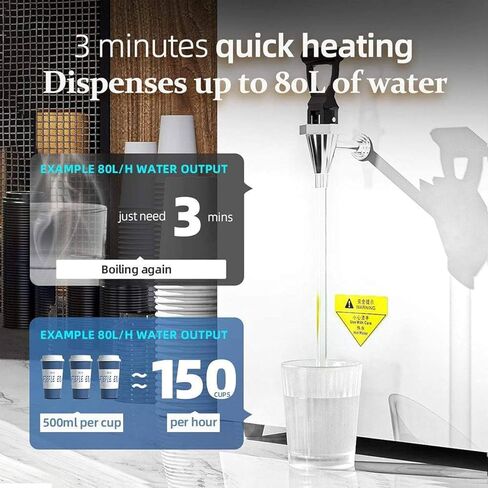 Electric Hot Water Dispenser, Commercial Step-Heating Instant Boiling Water Machine for Home Office, Wall-Mounted Design, in Saudi Arabia