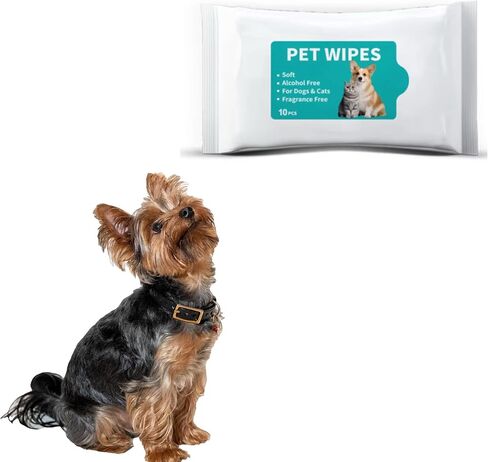 Dog Poop Bags & Water-Based Pet Wipes Kit – Extra Thick Leak-Proof Waste Bags + Gentle Unscented Pet Wipes – Clean-Up Essentials for Walks, Parks & Travel in Kuwait