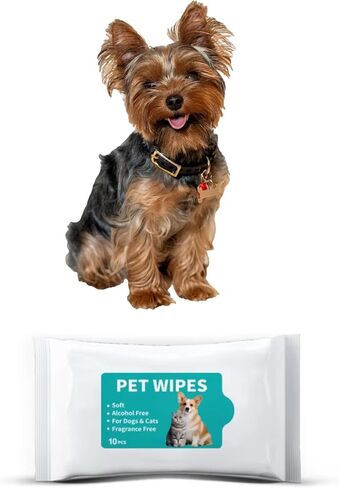 Dog Poop Bags & Water-Based Pet Wipes Kit – Extra Thick Leak-Proof Waste Bags + Gentle Unscented Pet Wipes – Clean-Up Essentials for Walks, Parks & Travel in Kuwait