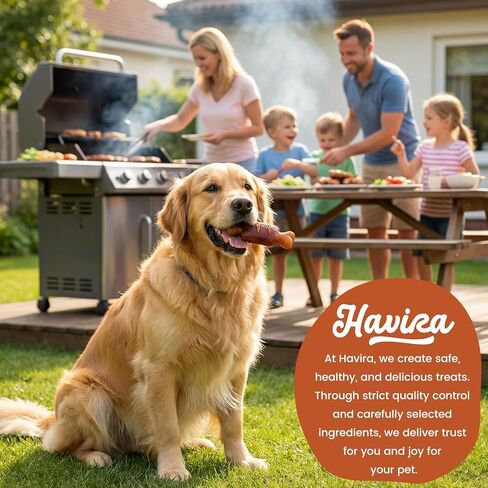 Havira BBQ Dog Treats Single Rib 15 Count, Grill-Shaped Rawhide Free Dog Chews Bone, Easily Digestible, for All Life Stages in Saudi Arabia