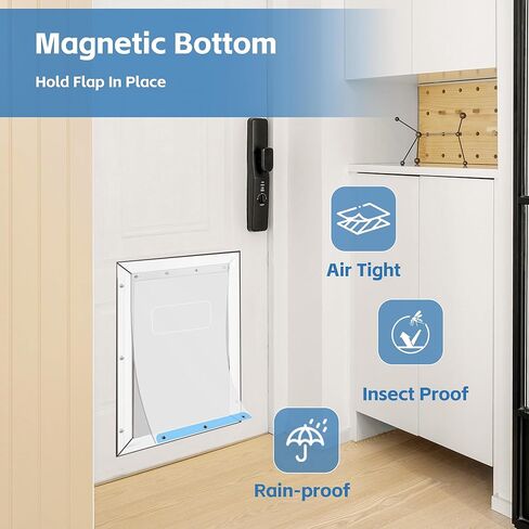 Dog Door Flaps Replacement 10 1/2"x15" XL, Compatible with Ideal Pet Products Designer Series DSPRFXL RFXLN, Longer Lasting, Transparent, Flexible, Weather Resistan in Kuwait