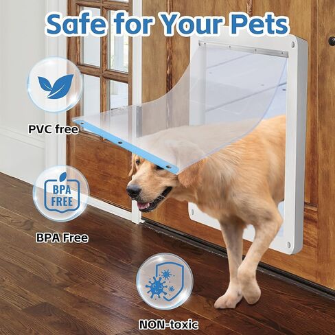 Dog Door Flaps Replacement 10 1/2"x15" XL, Compatible with Ideal Pet Products Designer Series DSPRFXL RFXLN, Longer Lasting, Transparent, Flexible, Weather Resistan in Kuwait
