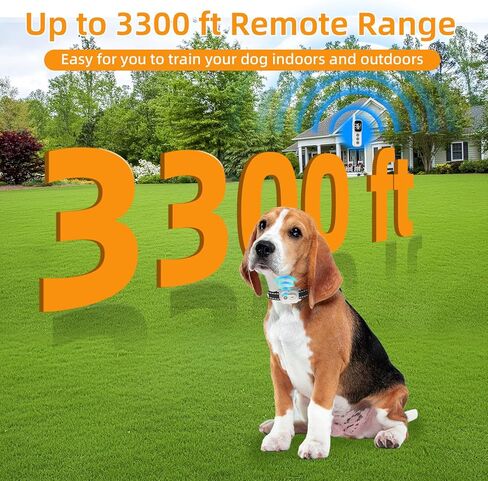 ETACCU Shock Collar for Dogs,Waterproof Dog Training Collar with Remote Control,4 Training Modes：Beep, Vibration, Safe Static,LED,Rechargeable Adjustable for 5-150lbs Small Medium Large Dogs in Kuwait