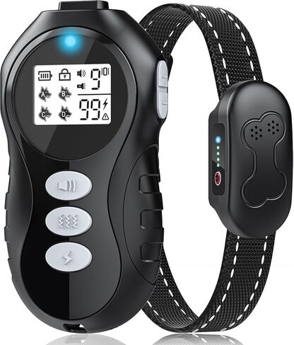 Dog Training Collar with Remote for Dogs, Waterproof IPX7 E Collar, Beep Vibration Modes, Safe Humane Training, 2000FT Range, Rechargeable Battery, for Small Medium Large Dogs 10–120 lbs (Black) in Kuwait
