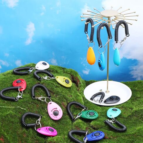 18 Pieces Dog Clicker for Training, Pet Training Clicker Set with Wrist Strap Clickers Trainer for Dogs Cats Puppy Birds Horses Behavioral Training (Multicolor) in Kuwait