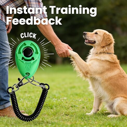 Dog Training Clicker with Wrist Straps, Clicker Dog Trainer for Puppy Cats and Pet Behavioral Obedience Teaching, 4-Pack in Kuwait