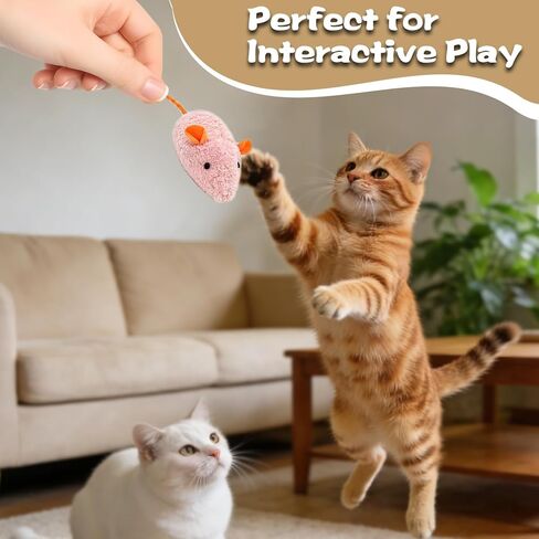 12 Pack Mouse Toys for Cats,Catnip Toy Mouse, Plush Mice Toys for Cats, Cat Nip Mice for Indoor Cat, Kitten Plushie Engaged Entertained Interactive Exercise Kicker Chew Fetch Toy (Value Bulk) in Kuwait