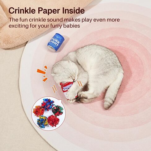 Potaroma Beer-Simulation Cat Toys 2Pcs Catnip Crinkly Sound Toy, Durable Kitten Bite Kicker Toys, Indoor Feline Exercise 4.0 Inches for All Breeds in Kuwait