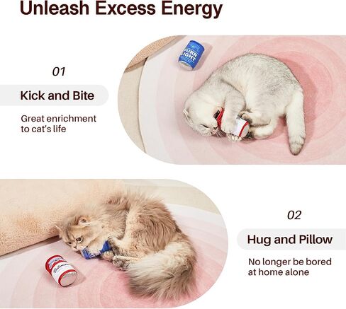 Potaroma Beer-Simulation Cat Toys 2Pcs Catnip Crinkly Sound Toy, Durable Kitten Bite Kicker Toys, Indoor Feline Exercise 4.0 Inches for All Breeds in Kuwait