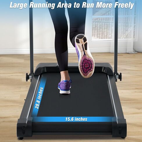 Folding Walking Pad Treadmill for Home Office, Compact Electric Treadmill with Walking pad Treadmill 2.5HP Motor and 0.5-7.5MPH Speed Range, Incline Folding Walking pad Treadmill F in Kuwait