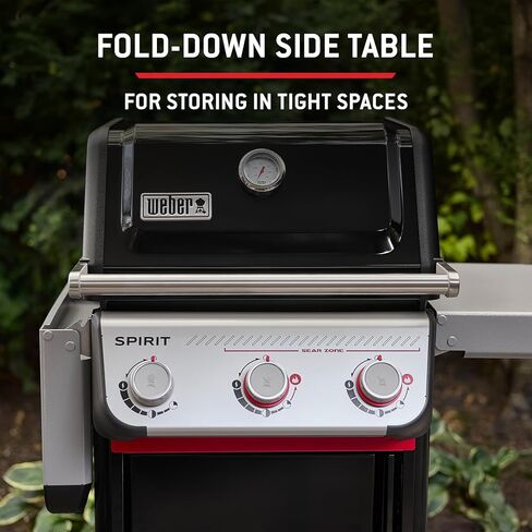 Weber Spirit® EX‑325 Smart Gas Grill (Liquid Propane) for Outdoor Cooking, 3 Burner – Black, Wi‑Fi Enabled Grill with Porcelain-Enameled Cast-Iron Grates, Sear Zone, Boost Burners in Kuwait