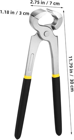 Hoof Nippers for Horses Goats Sheep and Pigs, 12 Inch Heavy Duty Farrier Tools for Thick Hooves, Nail Puller & End Cutting Pliers, Ergonomic Comfortable Grip Steel Trimmer for Small Livestock & Foal in Saudi Arabia