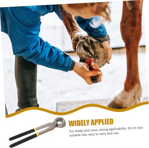Hoof Nippers for Horses Goats Sheep and Pigs, 12 Inch Heavy Duty Farrier Tools for Thick Hooves, Nail Puller & End Cutting Pliers, Ergonomic Comfortable Grip Steel Trimmer for Small Livestock & Foal in Saudi Arabia